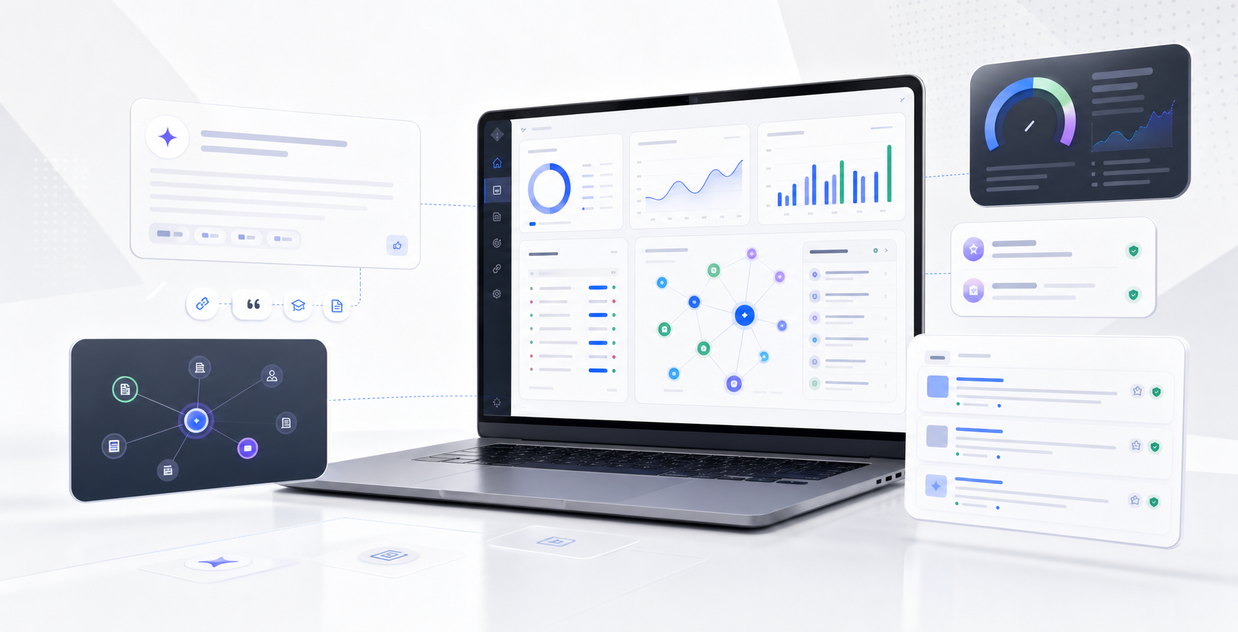 Dashboard premium pentru audit AI Search și vizibilitate brand